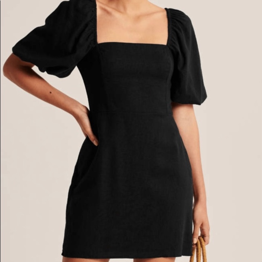 Abercrombie & Fitch Puff Sleve Linen Mini Dress